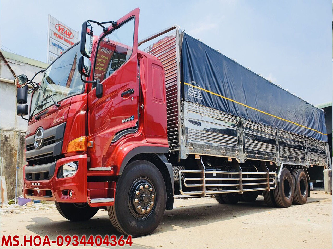 Xe tải Hino FL 15 tấn thùng mui bạt ngắn 7m8  Sx 2014 